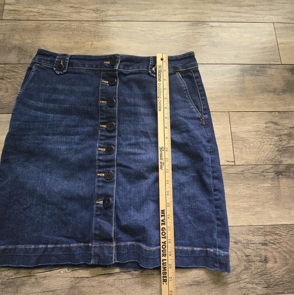 Talbot's womens 12p Blue Button Skirt - Picture 4 of 9